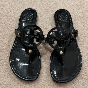 Black Patent Tory Burch Miller Sandal